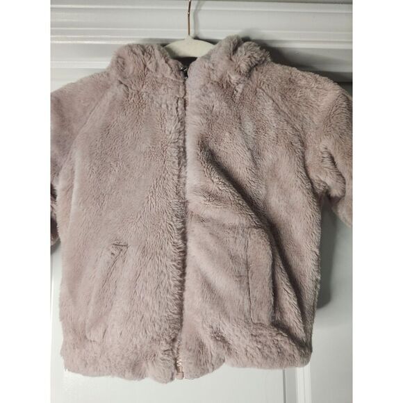 Live & Lottie Toddler Reversible Faux Fur Puffer Jacket – Size 4T - Picture 3 of 4